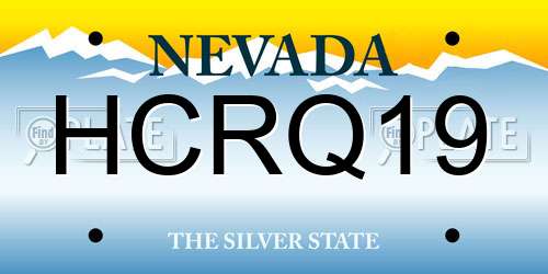 HCRQ19 Nevada License Plate