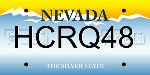 HCRQ48 Nevada License Plate
