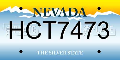HCT7473 Nevada License Plate
