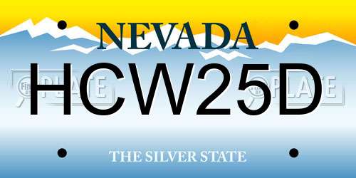HCW25D Nevada License Plate