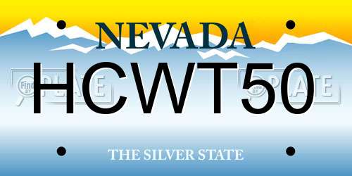 HCWT50 Nevada License Plate