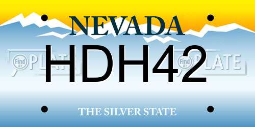 HDH42 Nevada License Plate