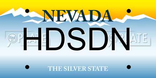 HDSDN Nevada License Plate