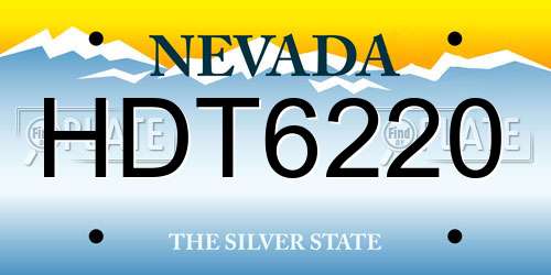 HDT6220 Nevada License Plate