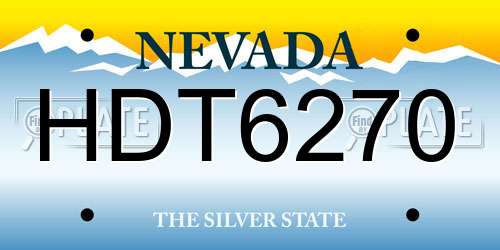 HDT6270 Nevada License Plate