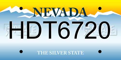 HDT6720 Nevada License Plate