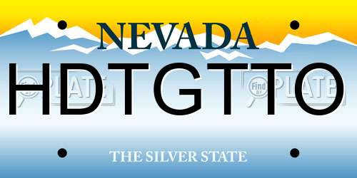 HDTGTTO Nevada License Plate