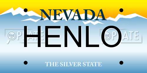 HENLO Nevada License Plate