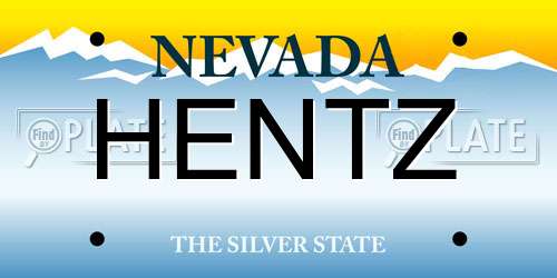 HENTZ Nevada License Plate