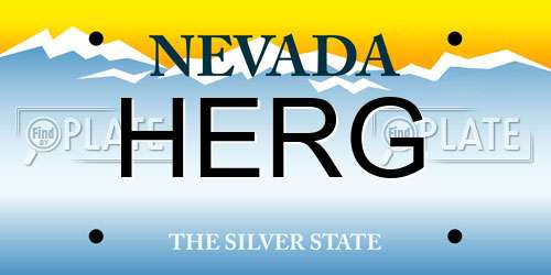 HERG Nevada License Plate