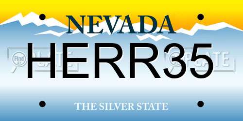 HERR35 Nevada License Plate