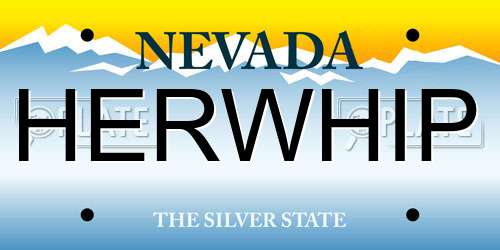 HERWHIP Nevada License Plate