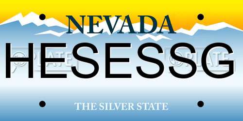 HESESSG Nevada License Plate