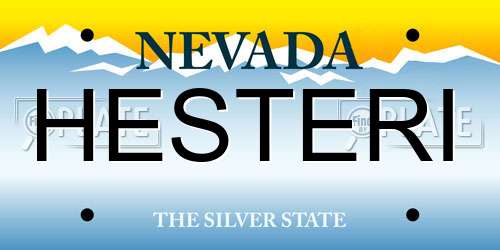 HESTERI Nevada License Plate