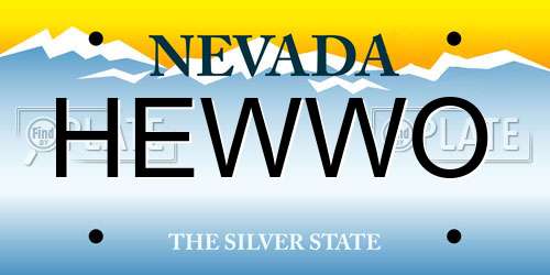 HEWWO Nevada License Plate