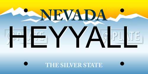HEYYALL Nevada License Plate