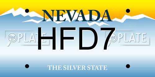 HFD7 Nevada License Plate