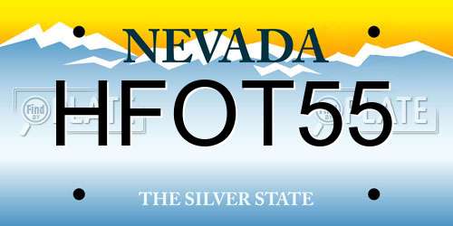 HFOT55 Nevada License Plate