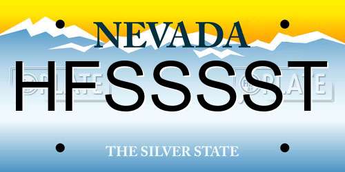 HFSSSST Nevada License Plate