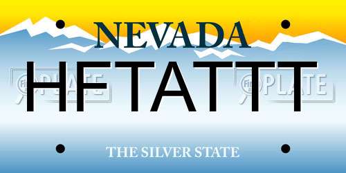 HFTATTT Nevada License Plate