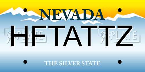 HFTATTZ Nevada License Plate