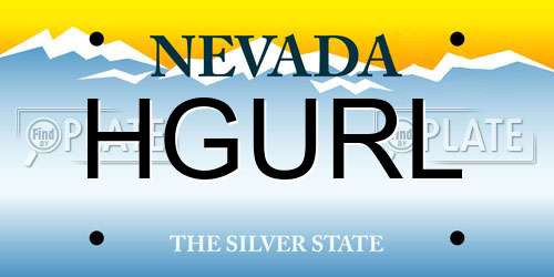 HGURL Nevada License Plate