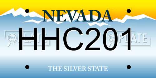 HHC201 Nevada License Plate