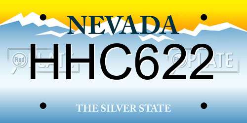 HHC622 Nevada License Plate