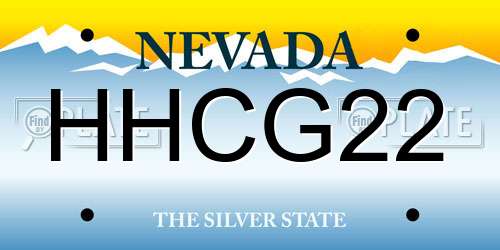 HHCG22 Nevada License Plate