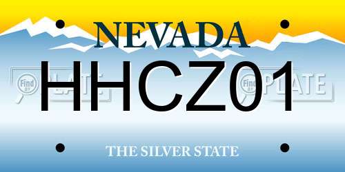 HHCZ01 Nevada License Plate