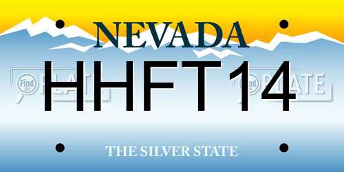 HHFT14 Nevada License Plate