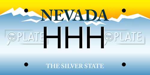 HHH Nevada License Plate