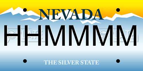 HHMMMM Nevada License Plate