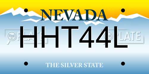 HHT44L Nevada License Plate