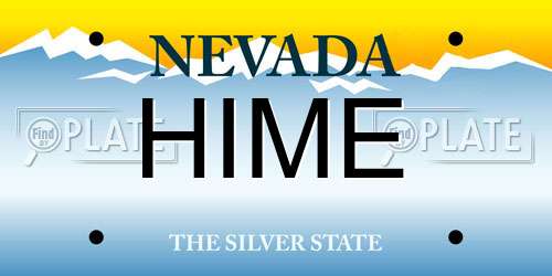 HIME Nevada License Plate