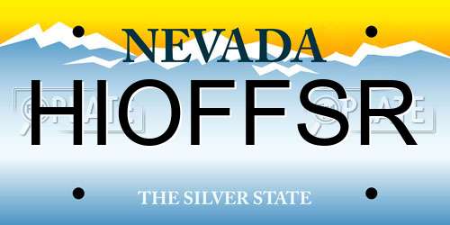 HIOFFSR Nevada License Plate