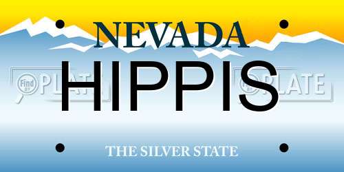 HIPPIS Nevada License Plate