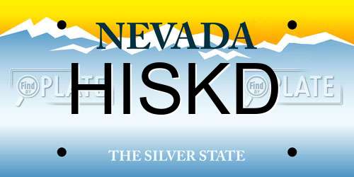 HISKD Nevada License Plate