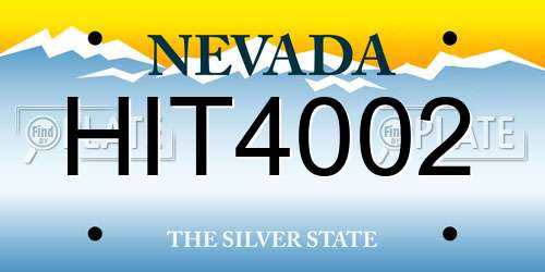 HIT4002 Nevada License Plate