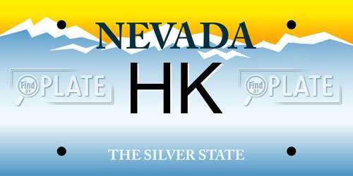 HK Nevada License Plate