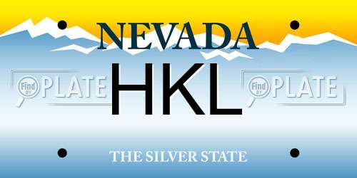 HKL Nevada License Plate