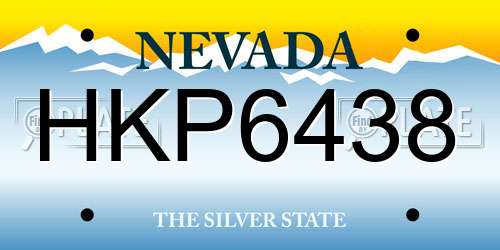 HKP6438 Nevada License Plate