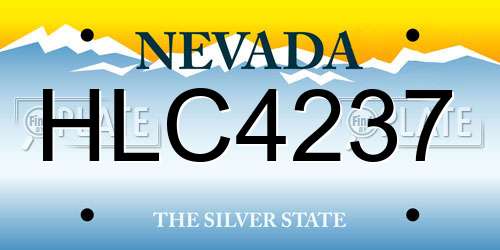 HLC4237 Nevada License Plate