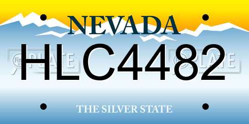 HLC4482 Nevada License Plate
