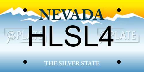 HLSL4 Nevada License Plate