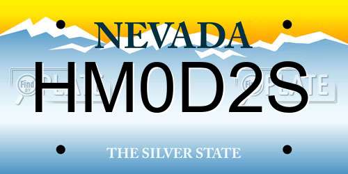 HM0D2S Nevada License Plate