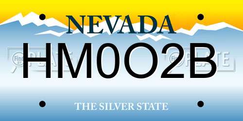 HM0O2B Nevada License Plate