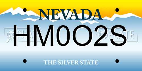 HM0O2S Nevada License Plate