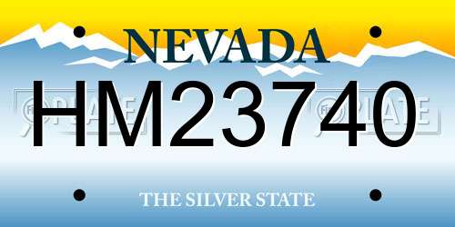 HM23740 Nevada License Plate