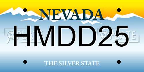 HMDD25 Nevada License Plate